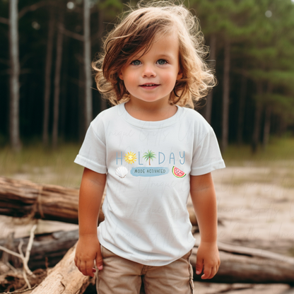 Holiday Mode Short Sleeve Children’s T-Shirt | Fun Kids Summer Tee | Soft Cotton Blend
