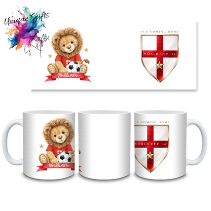 Personalised It's Coming Home World Cup '26 Lion Football 11oz Mug