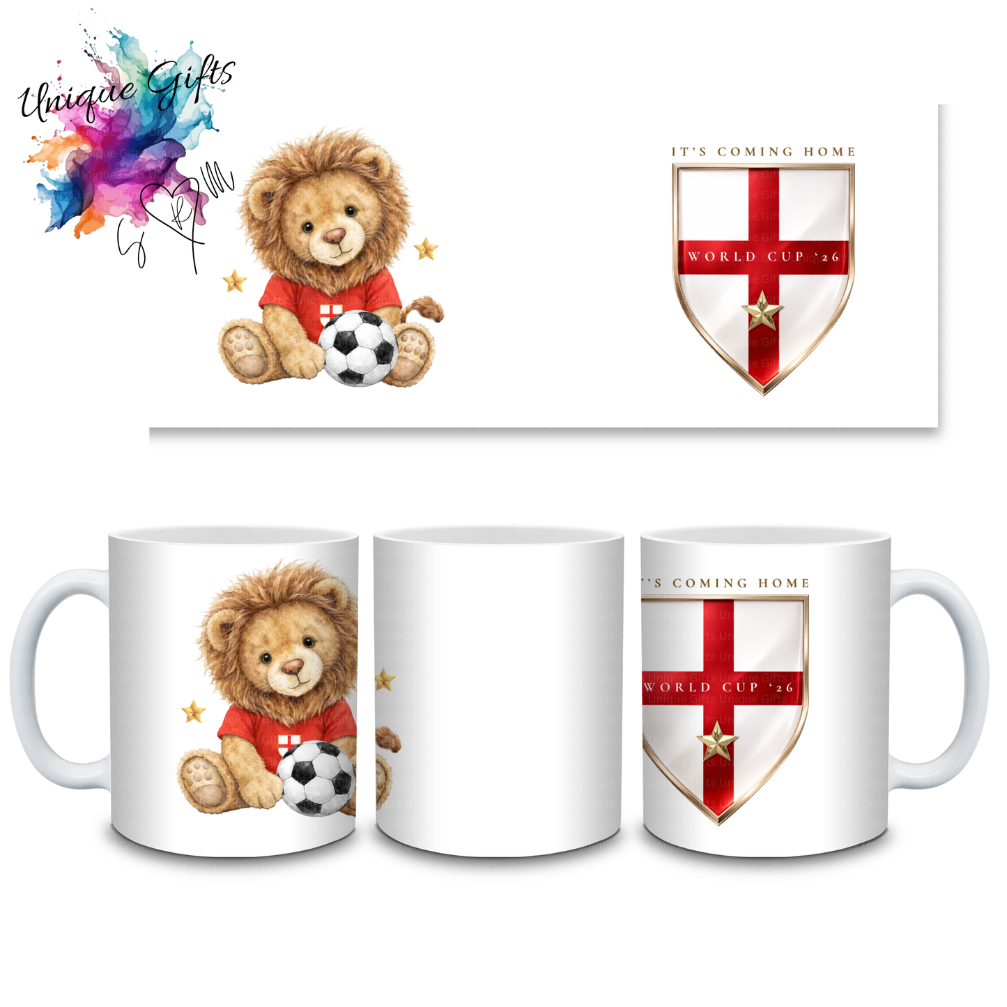 It's Coming Home World Cup '26 Lion Football 11oz Mug